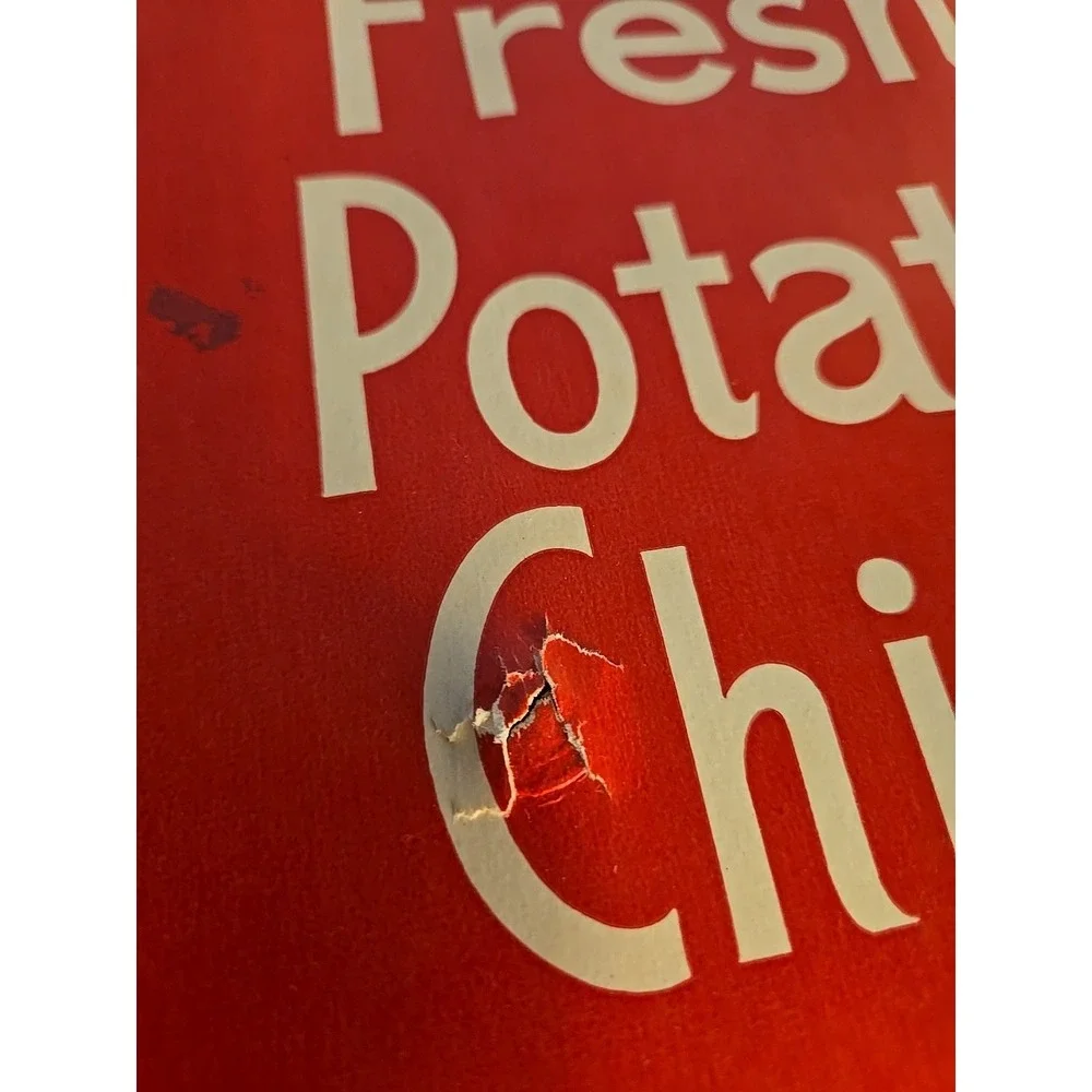 BON TON VINTAGE CARDBOARD Paper‎ POTATO CHIP ADVERTISING CONTAINER YORK PA